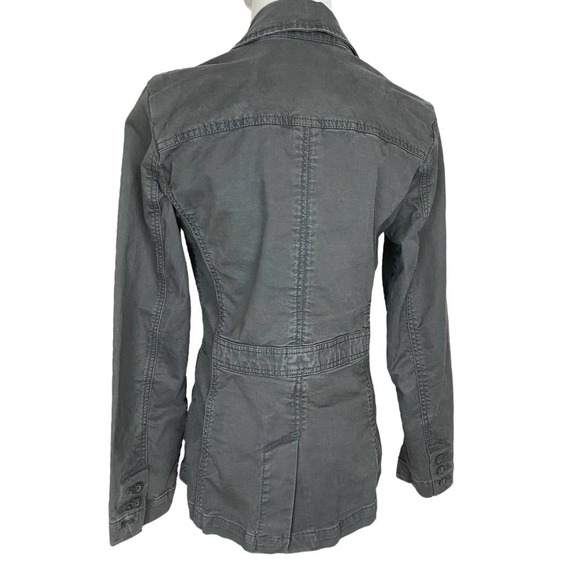 Eddie Bauer Legend Wash Gray Stretch Canvas Blazer Jacket Size 4 - Picture 2 of 7